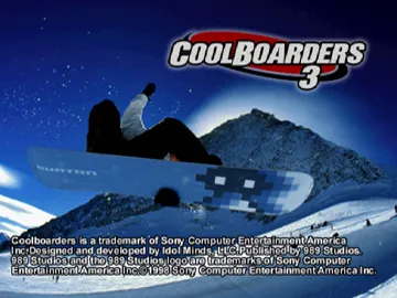 Cool Boarders 3 (EU) screen shot title